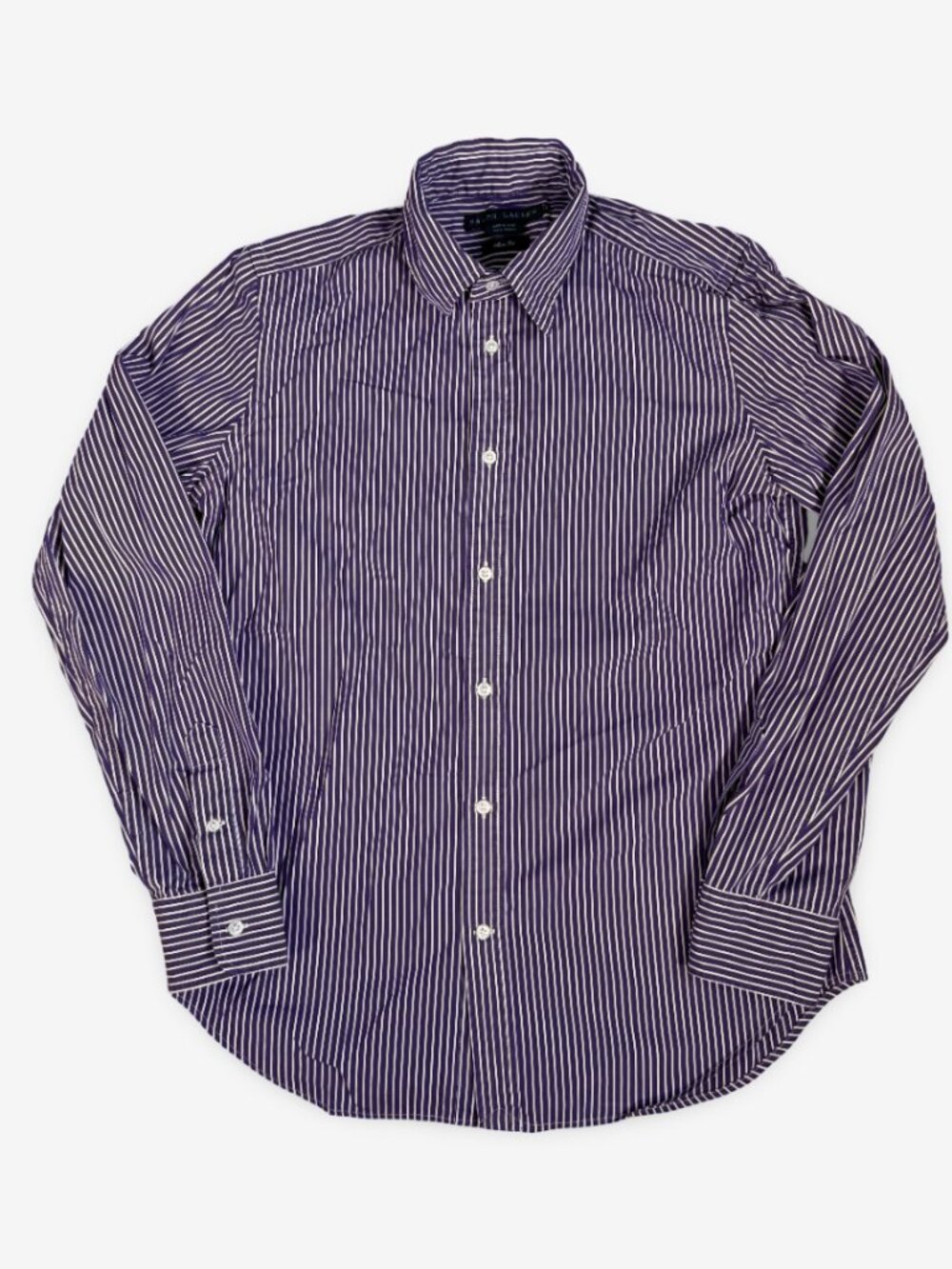 Vintage Polo Ralph Lauren Purple Striped Women's Button Up Shirt